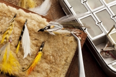 Close up, Fly-Fishing rod & collection of Flies
